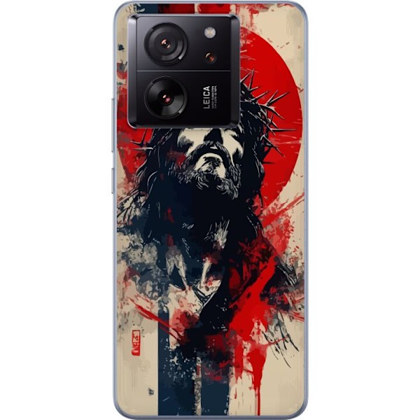 Xiaomi 13T Genomskinligt Skal Jesus med kors – kristet motiv med stark symbolik om tro och hopp