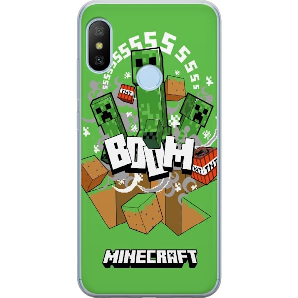 Xiaomi Mi A2 Lite Läpinäkyvä kuori Minecraft Boom