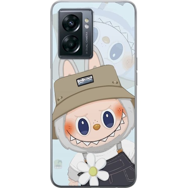 OnePlus Nord N300 Läpinäkyvä kuori Labubu hattuineen - Pop