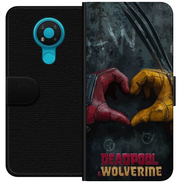 Nokia 3.4 Plånboksfodral Wolverine Deadpool