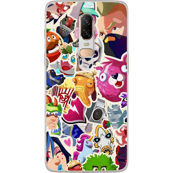 OnePlus 6 Gennemsigtig cover Fortnite