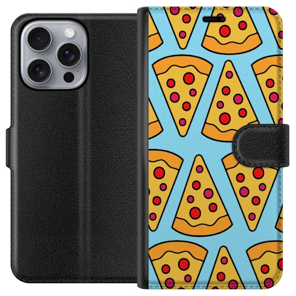 Apple iPhone 16 Pro Max Lommeboketui Pizza Mønster