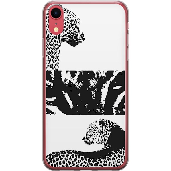 Apple iPhone XR Läpinäkyvä kuori Leopard Faces