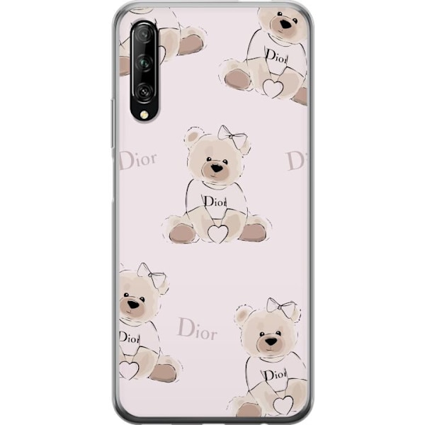 Huawei P smart Pro 2019 Läpinäkyvä kuori Teddy Dior Vibes - ylellinen nalle muotityyliin