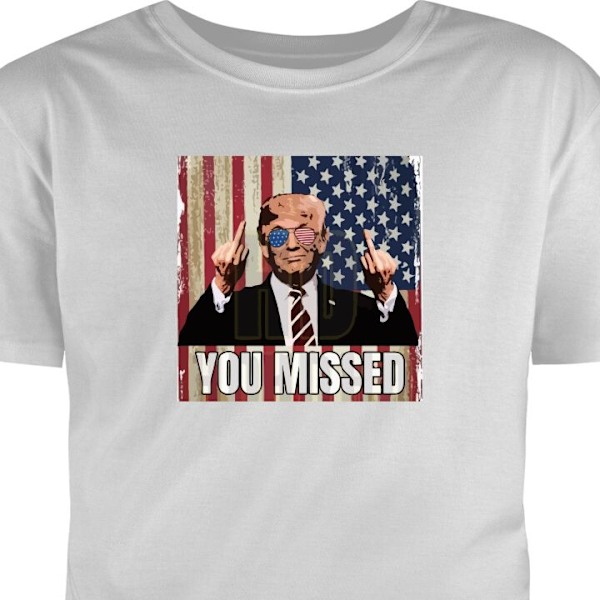 T-shirt til Voksen | Klassisk Voksen T-shirt Trump grå S