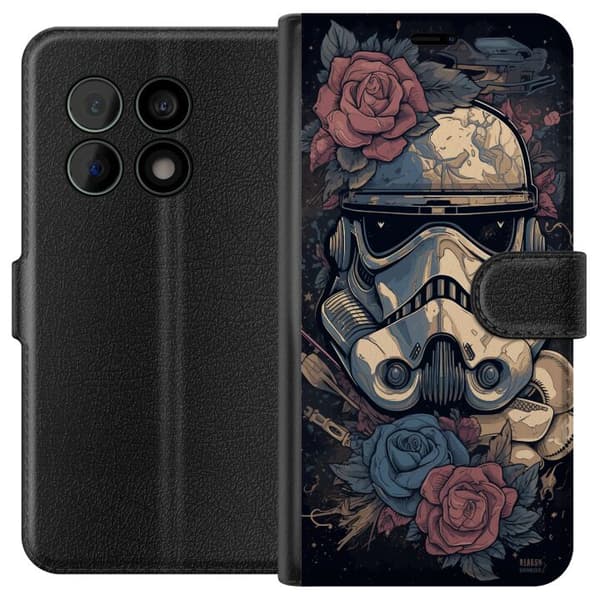 Kompatibel Tegnebogsetui til OnePlus 10 Pro Rymdsoldat Med Rosor sort