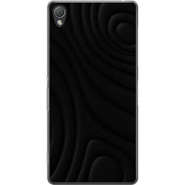 Sony Xperia Z3 Läpinäkyvä kuori Tummat Aallot