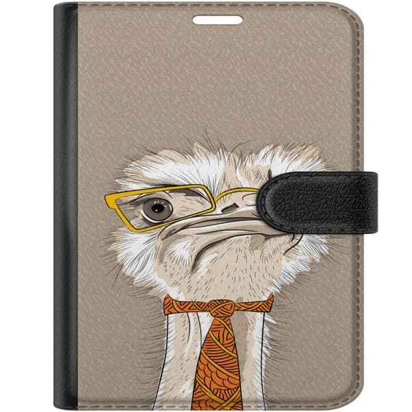 Kompatibelt Plånboksfodral till Apple iPhone Duo Beige strutsprofessor beige