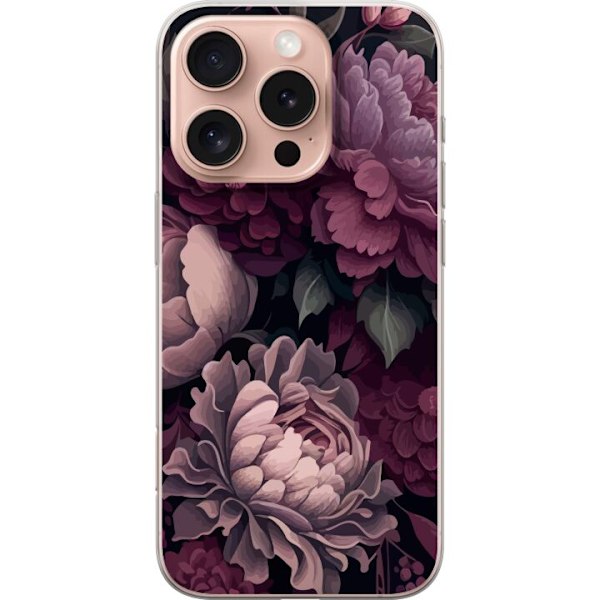 Apple iPhone 16 Pro Gennemsigtig cover Blommor