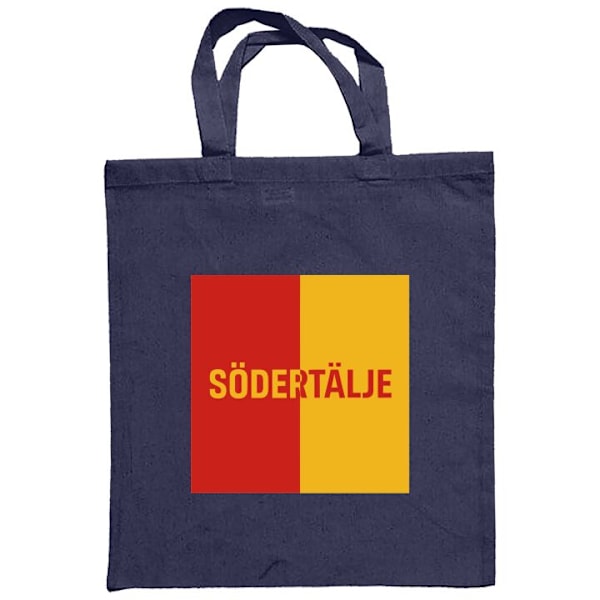 Mulepose | Holdbar Indkøbstaske i Stof Södertälje – fodbold Marineblå one size