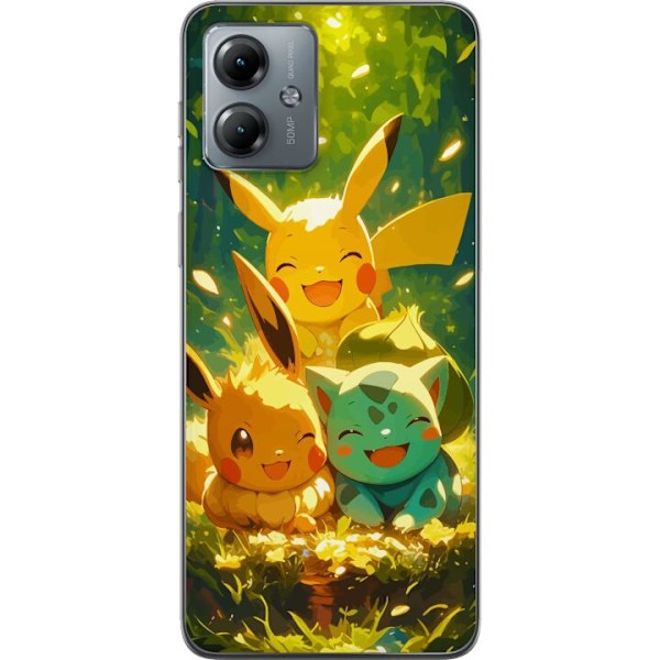 Motorola Moto G14 Gennemsigtig cover Pixelmonster spillestil -