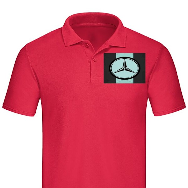 Poloshirt til Voksen | Elegant Poloshirt Mercedes Rød Lille