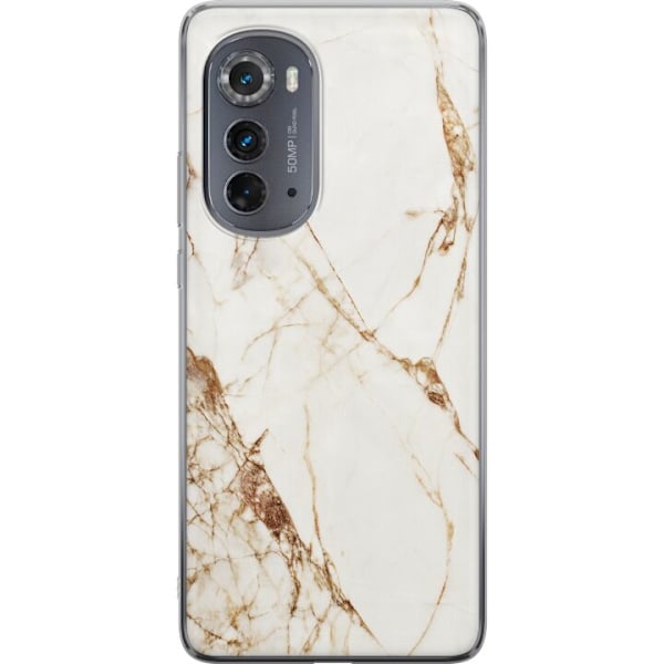 Motorola Edge (2022) Gjennomsiktig deksel Hvit marmor