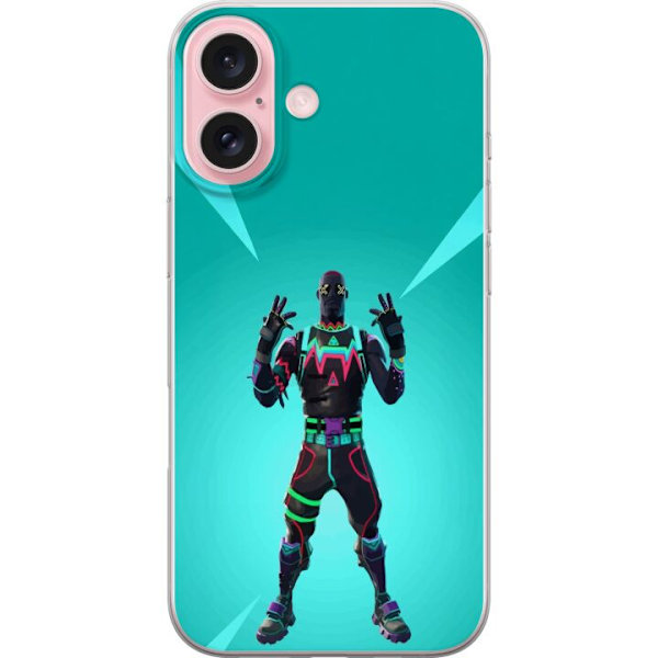 Apple iPhone 16 Läpinäkyvä kuori musta ritari fortnite