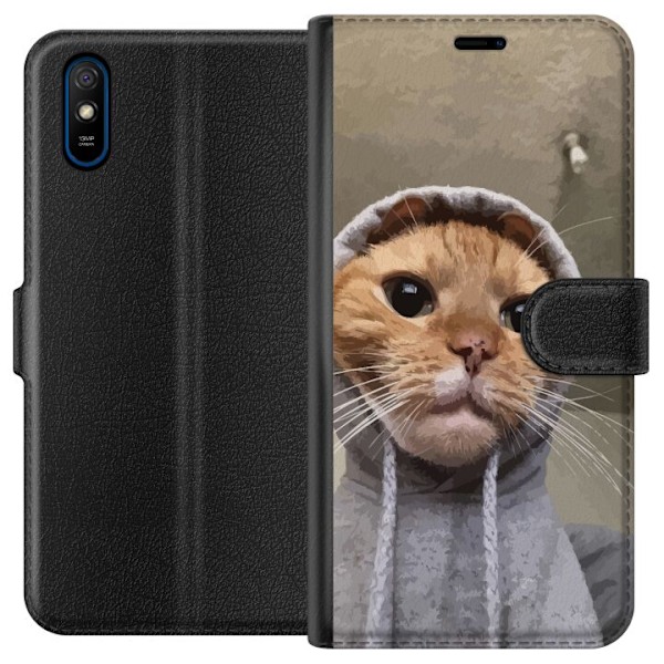 Xiaomi Redmi 9A Plånboksfodral Katt Tröja