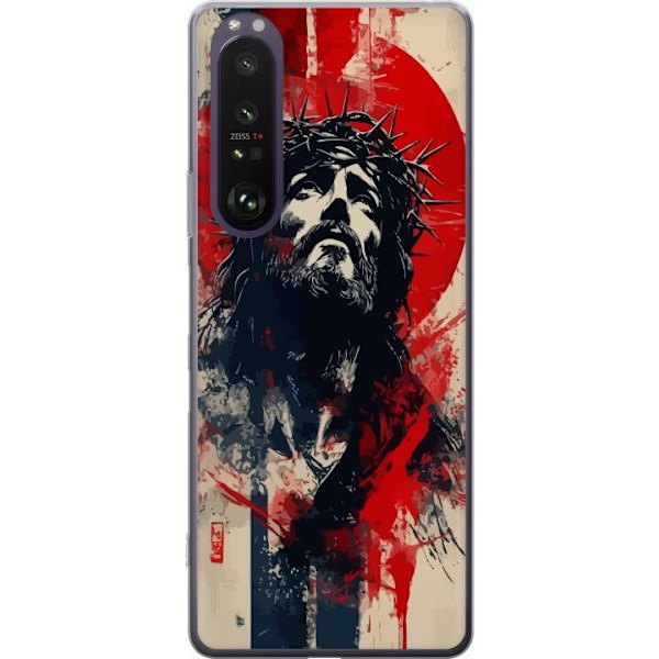 Sony Xperia 1 III Läpinäkyvä kuori Jeesus ristillä - kristillinen aihe vahvalla symboliikalla uskosta ja toivosta