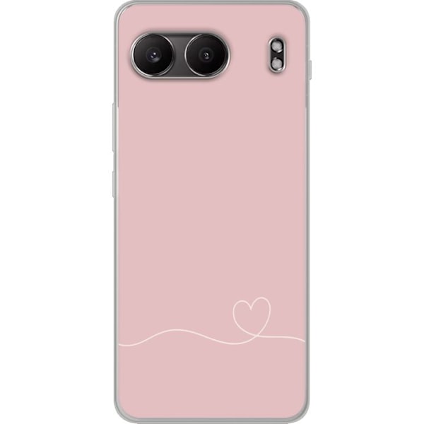 OnePlus Nord 4 Genomskinligt Skal Rosa Hjärna Design