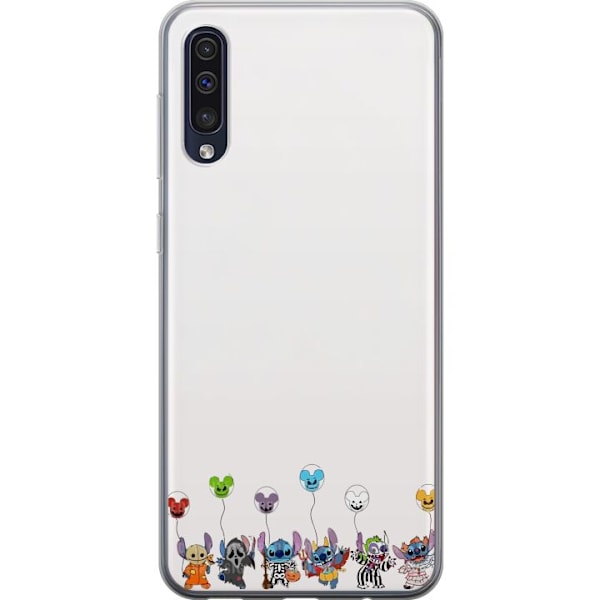 Samsung Galaxy A50 Läpinäkyvä kuori Stitch Puku