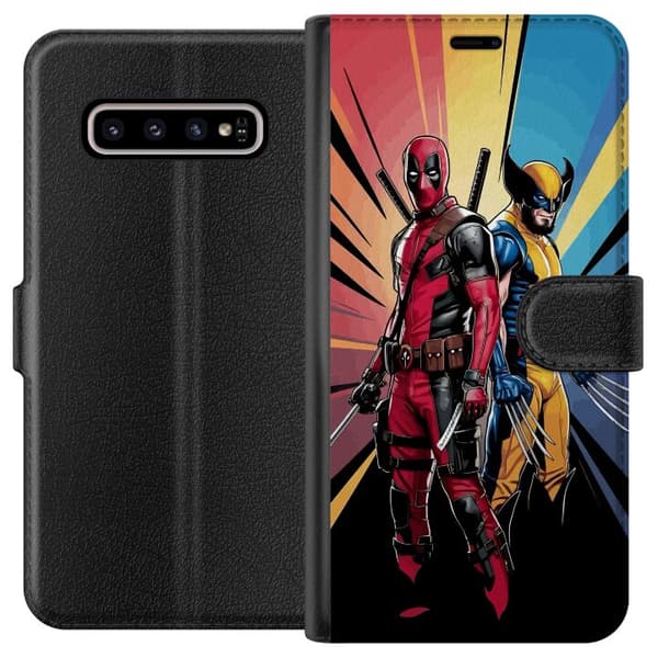Kompatibelt Lommeboketui til Samsung Galaxy S10+ Wolverine
