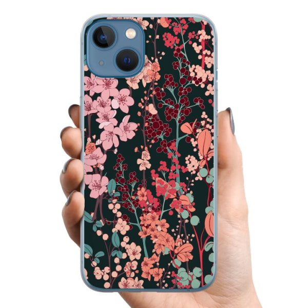 Apple iPhone 13 mini TPU Mobilcover Blomster
