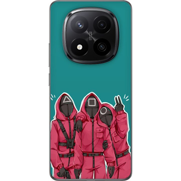 Xiaomi Redmi Note 14 Pro+ Läpinäkyvä kuori Squid Game Hahmot Graafinen Suunnittelu Sarjakuvasarjan Hahmot Suosittu TV-Teema Aasialainen Tyyli Jänn