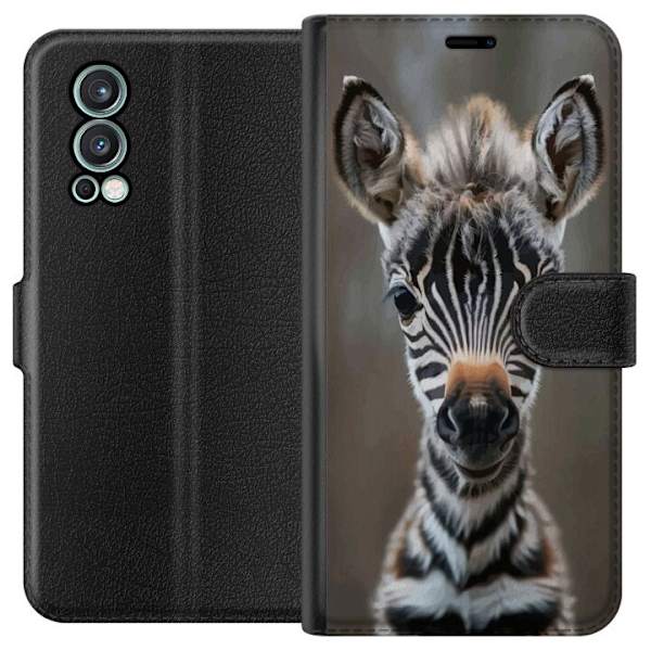 OnePlus Nord 2 5G Tegnebogsetui Giraf Dyretema Afrika Natur Grafisk Motiv Savanne Vilde Dyr Populær Vægkunst Eksotisk Tema