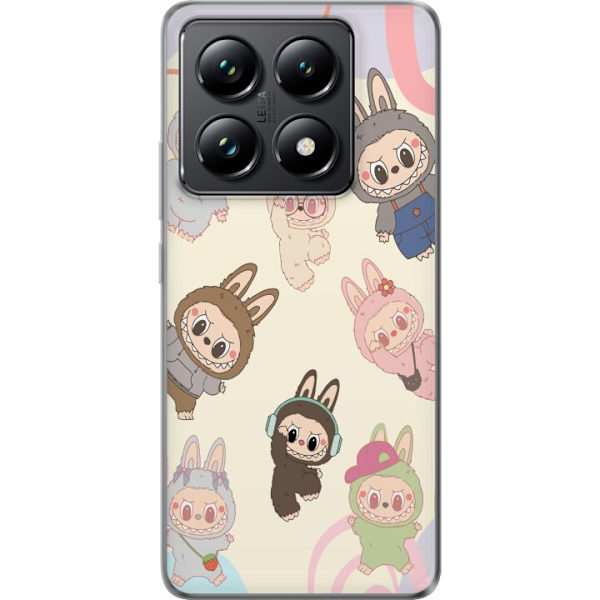 Xiaomi 14T Pro Gennemsigtig cover Labubu Pop Mart Samling Motiv Figur Samling Design Populært Art Toy Pop Mart Kreativ Grafisk