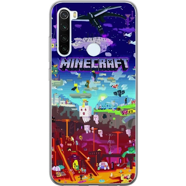 Xiaomi Redmi Note 8 Läpinäkyvä kuori Minecraft