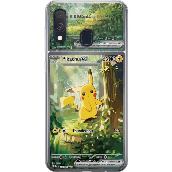 Kompatibelt Mobildeksel til Samsung Galaxy A40 Pikachu grønn