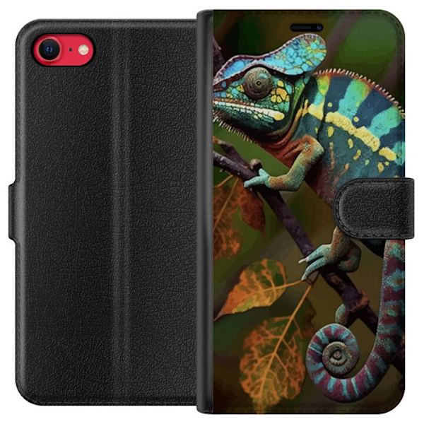 Apple iPhone SE (2020) Lompakkokotelo Lisko Graafinen Streetwear Suunnittelu Eläinmalli Moderni Kaupunkityyli Suosittu Motiivi Luova Taide Trendi