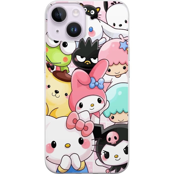 Apple iPhone 15 Plus Genomskinligt Skal Kawaii Sanrio Crew