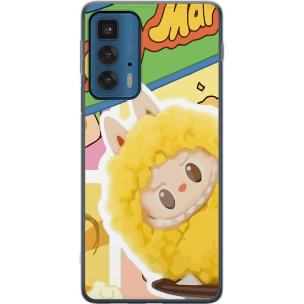 Motorola Edge 20 Pro Läpinäkyvä kuori Labubu Wacky Mart Pop Mart -sarjan keräilyfiguuri Söpö Muotoilu Suosittu Teemalelu Sarja Luova Taidelelu