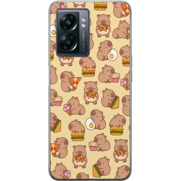 OnePlus Nord N300 Genomskinligt Skal Kawaii capybara mobilskal med flera söta figurer