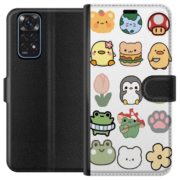 Xiaomi Redmi Note 11 Plånboksfodral Kawaii Friends – söta figurer i japansk stil