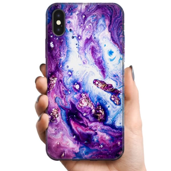 Apple iPhone XS TPU Mobilcover Galakse Marmor