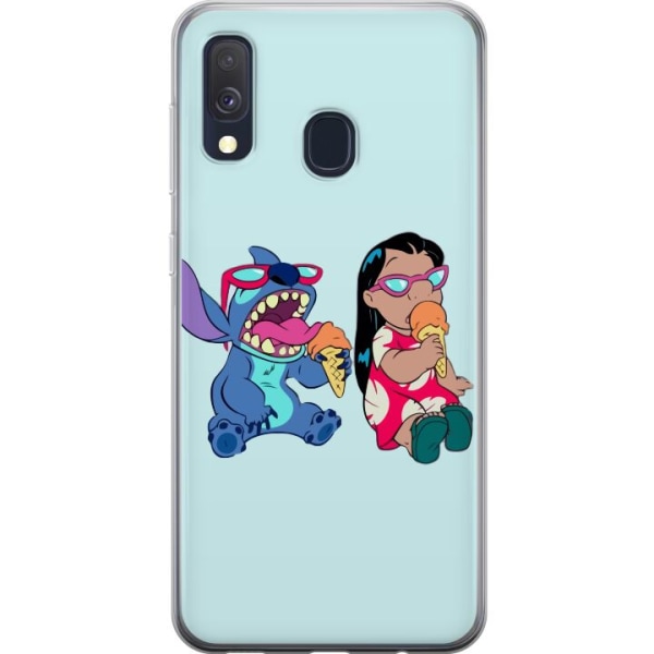 Samsung Galaxy A40 Gjennomsiktig deksel Lilo & Stitch