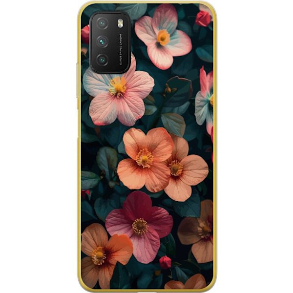 Xiaomi Poco M3  Gennemsigtig cover Blomster