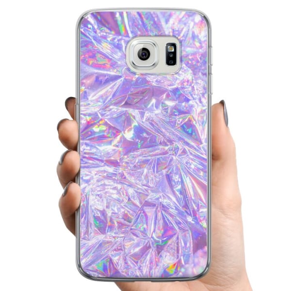 Samsung Galaxy S6 edge TPU Mobilcover Holografiske Diamanter