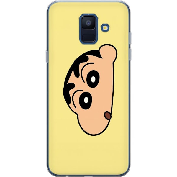 Samsung Galaxy A6 (2018) Genomskinligt Skal Peeking Shinchan