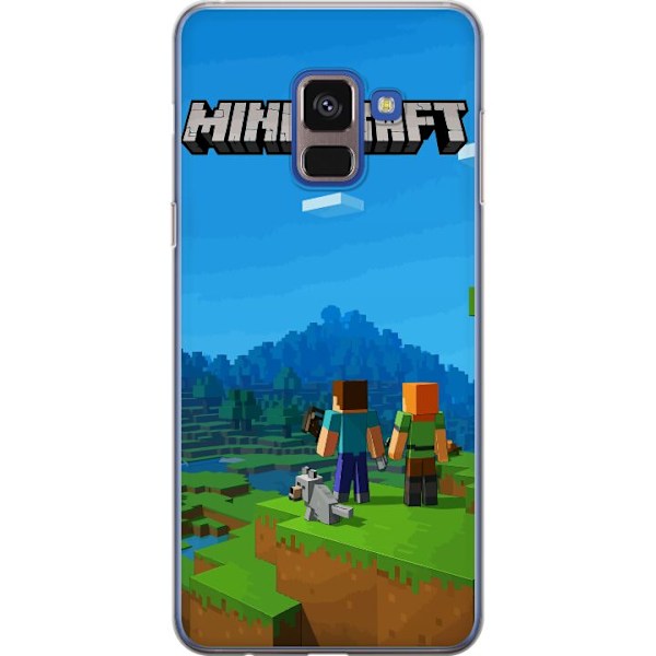 Samsung Galaxy A8 (2018) Genomskinligt Skal Minecraft Key Art
