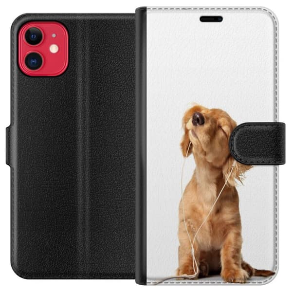 Kompatibel Tegnebogsetui til Apple iPhone 11 Hund