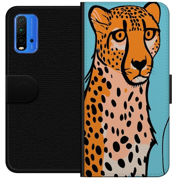 Xiaomi Redmi Note 9 4G Lommeboketui Overrasket Leopard