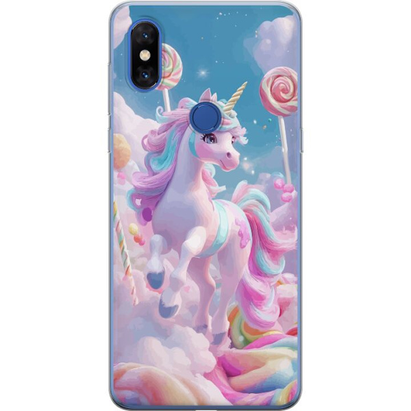 Xiaomi Mi Mix 3 Läpinäkyvä kuori Yksisarvinen Candy Pastel Kawaii Suunnittelu Söpö Suosittu Väri Graafinen Trendi Lapsen Teema Fantasia Taide