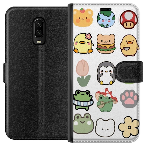 OnePlus 6T Tegnebogsetui Kawaii Friends