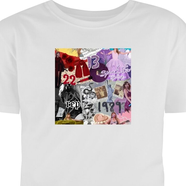 T-shirt för Vuxen | Klassisk Vuxen-T-shirt Taylor Swift - 13 22 vit M