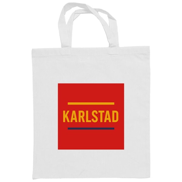 Mulepose | Holdbar Indkøbstaske i Stof Karlstad – Hockey Hvid one size