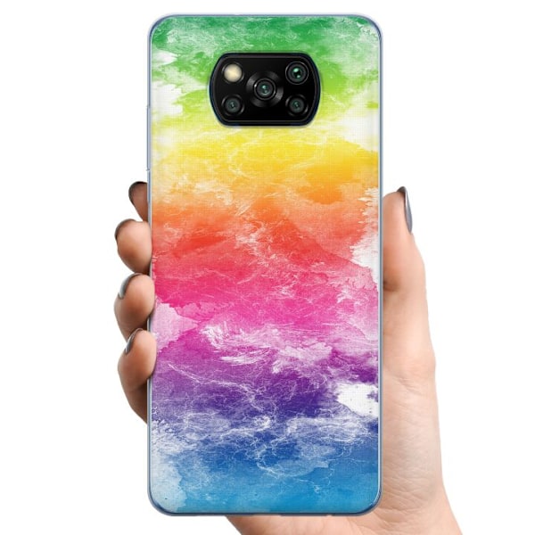 Xiaomi Poco X3 NFC TPU Matkapuhelimen kuori Vesiväri Häviää