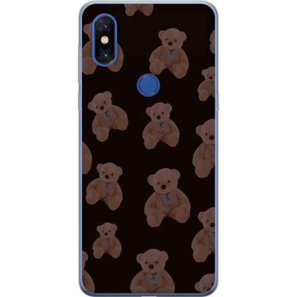 Xiaomi Mi Mix 3 Läpinäkyvä kuori Karhu useita karhuja