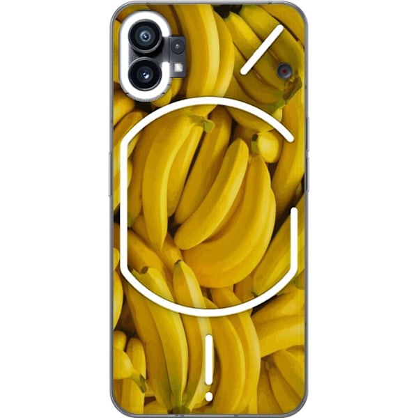 Nothing Phone (1) Genomskinligt Skal Banana Pattern – lekfullt mönster med gula bananer
