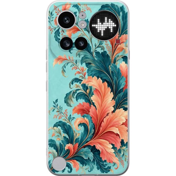 Kompatibelt Mobildeksel til Nothing Phone 4a Pro Korallornament turkis